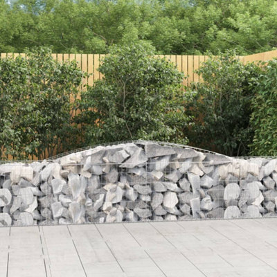 Berkfield Arched Gabion Baskets 10 pcs 400x50x60/80 cm Galvanised Iron