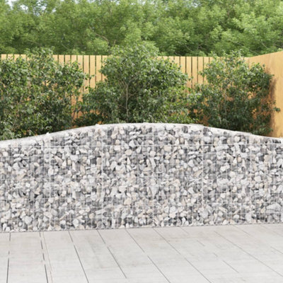 Berkfield Arched Gabion Baskets 10 pcs 400x50x80/100 cm Galvanised Iron