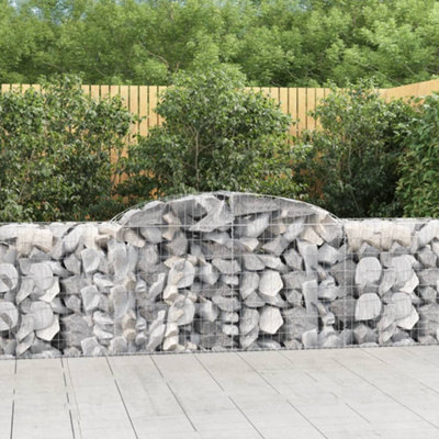 Berkfield Arched Gabion Baskets 11 pcs 300x50x80/100 cm Galvanised Iron