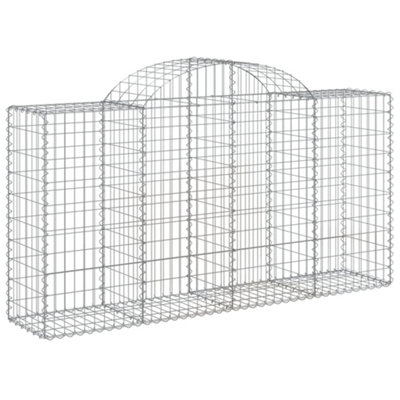 Berkfield Arched Gabion Baskets 12 pcs 200x50x100/120 cm Galvanised Iron