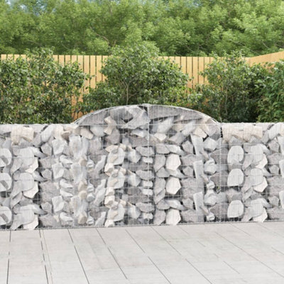 Berkfield Arched Gabion Baskets 12 pcs 300x30x100/120 cm Galvanised Iron