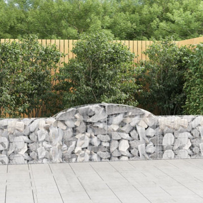 Berkfield Arched Gabion Baskets 12 pcs 300x30x60/80 cm Galvanised Iron