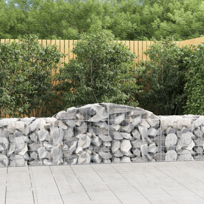 Berkfield Arched Gabion Baskets 12 pcs 300x50x60/80 cm Galvanised Iron