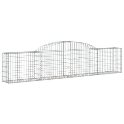 Berkfield Arched Gabion Baskets 15 pcs 300x30x60/80 cm Galvanised Iron