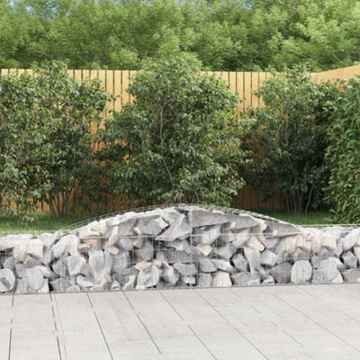 Berkfield Arched Gabion Baskets 15 pcs 400x50x40/60 cm Galvanised Iron