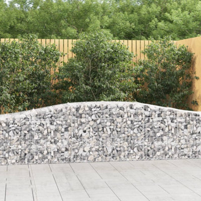 Berkfield Arched Gabion Baskets 15 pcs 400x50x60/80 cm Galvanised Iron