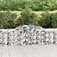 Berkfield Arched Gabion Baskets 17 pcs 300x30x80/100 cm Galvanised Iron