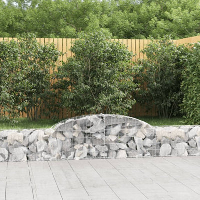 Berkfield Arched Gabion Baskets 2 pcs 300x30x40/60 cm Galvanised Iron