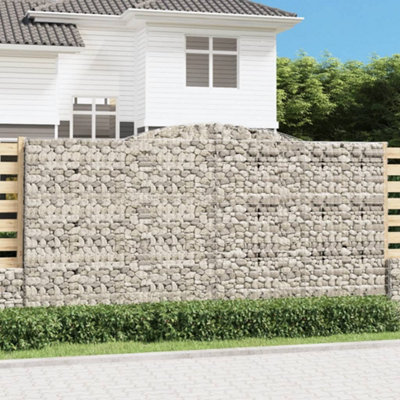 Berkfield Arched Gabion Baskets 2 pcs 400x30x200/220 cm Galvanised Iron