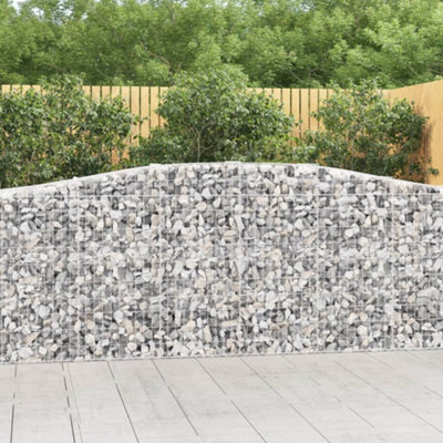 Berkfield Arched Gabion Baskets 2 pcs 400x50x100/120 cm Galvanised Iron