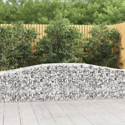 Berkfield Arched Gabion Baskets 2 pcs 400x50x60/80 cm Galvanised Iron