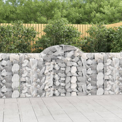 Berkfield Arched Gabion Baskets 20 pcs 200x30x100/120 cm Galvanised Iron