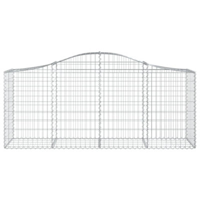 Berkfield Arched Gabion Baskets 20 pcs 200x50x80/100 cm Galvanised Iron