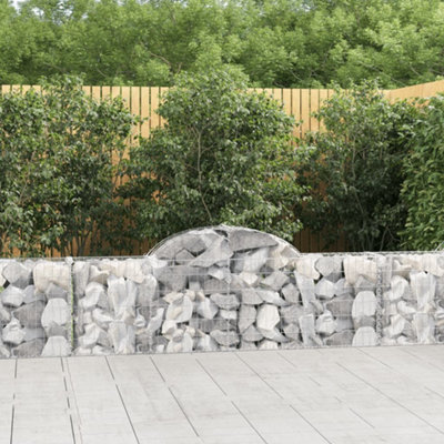 Berkfield Arched Gabion Baskets 25 pcs 200x30x60/80 cm Galvanised Iron