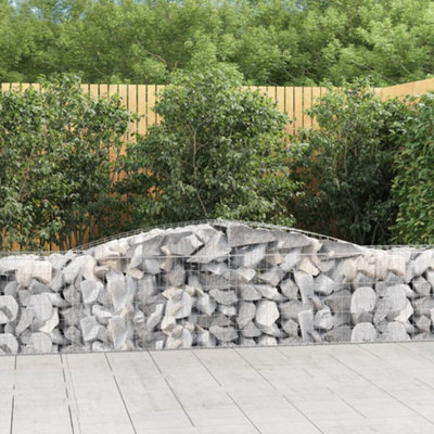 Berkfield Arched Gabion Baskets 25 pcs 400x50x60/80 cm Galvanised Iron