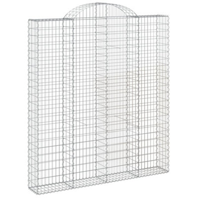 Berkfield Arched Gabion Baskets 3 pcs 200x30x220/240 cm Galvanised Iron