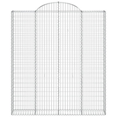 Berkfield Arched Gabion Baskets 3 pcs 200x30x220/240 cm Galvanised Iron