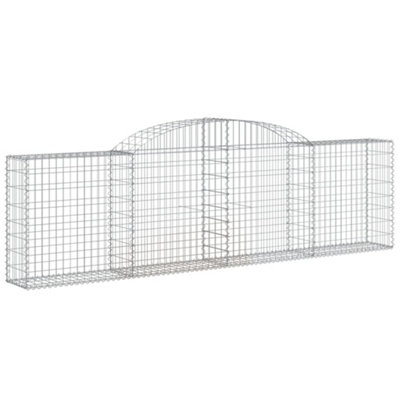 Berkfield Arched Gabion Baskets 3 pcs 300x30x80/100 cm Galvanised Iron