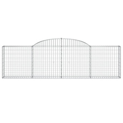 Berkfield Arched Gabion Baskets 3 pcs 300x30x80/100 cm Galvanised Iron