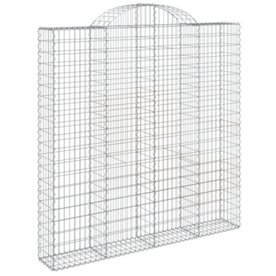 Berkfield Arched Gabion Baskets 4 pcs 200x30x200/220 cm Galvanised Iron