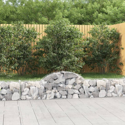 Berkfield Arched Gabion Baskets 4 pcs 200x30x40/60 cm Galvanised Iron