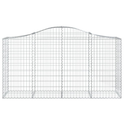 Berkfield Arched Gabion Baskets 4 pcs 200x50x100/120 cm Galvanised Iron