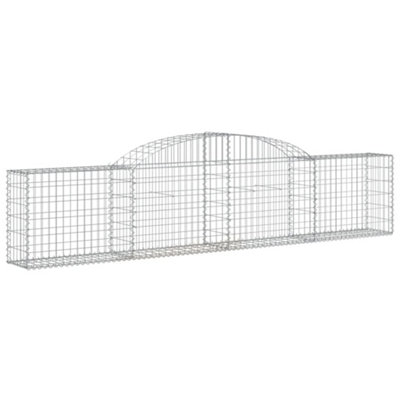 Berkfield Arched Gabion Baskets 4 pcs 300x30x60/80 cm Galvanised Iron