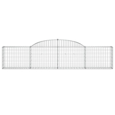 Berkfield Arched Gabion Baskets 4 pcs 300x30x60/80 cm Galvanised Iron