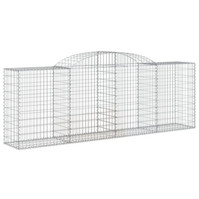 Berkfield Arched Gabion Baskets 4 pcs 300x50x100/120 cm Galvanised Iron