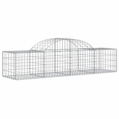 Berkfield Arched Gabion Baskets 5 pcs 200x50x40/60 cm Galvanised Iron