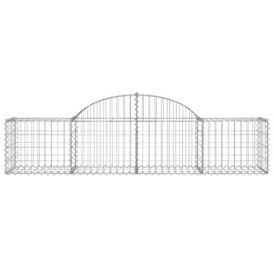 Berkfield Arched Gabion Baskets 5 pcs 200x50x40/60 cm Galvanised Iron