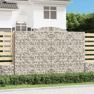 Berkfield Arched Gabion Baskets 5 pcs 300x50x200/220 cm Galvanised Iron