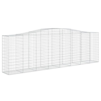 Berkfield Arched Gabion Baskets 5 pcs 400x50x120/140 cm Galvanised Iron