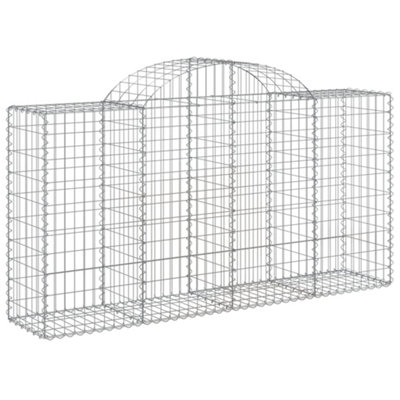 Berkfield Arched Gabion Baskets 50 pcs 200x50x100/120 cm Galvanised Iron