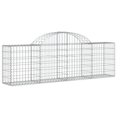 Berkfield Arched Gabion Baskets 6 pcs 200x30x60/80 cm Galvanised Iron