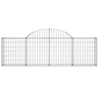 Berkfield Arched Gabion Baskets 6 pcs 200x30x60/80 cm Galvanised Iron