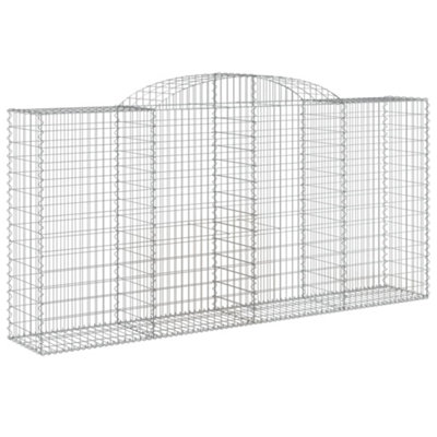 Berkfield Arched Gabion Baskets 6 pcs 300x50x140/160 cm Galvanised Iron