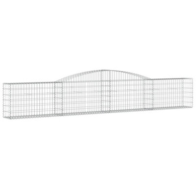 Berkfield Arched Gabion Baskets 6 pcs 400x30x60/80 cm Galvanised Iron