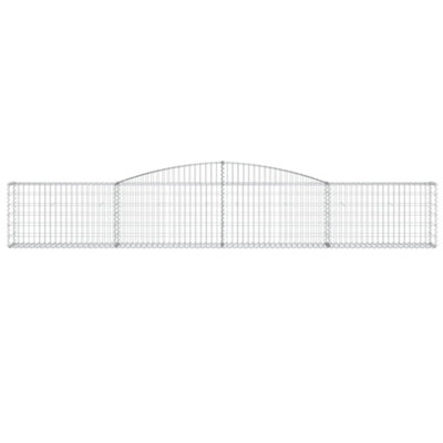 Berkfield Arched Gabion Baskets 6 pcs 400x30x60/80 cm Galvanised Iron