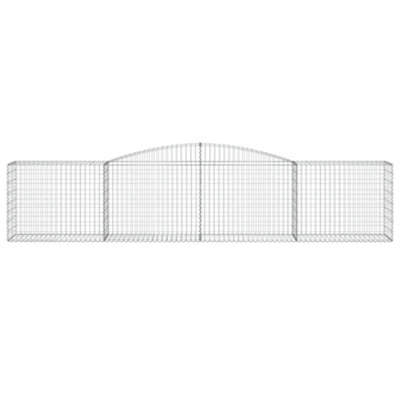 Berkfield Arched Gabion Baskets 6 pcs 400x50x80/100 cm Galvanised Iron