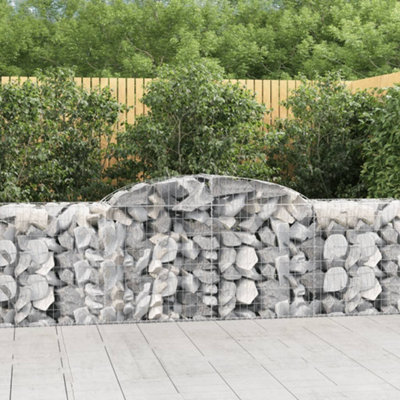 Berkfield Arched Gabion Baskets 7 pcs 300x50x80/100 cm Galvanised Iron