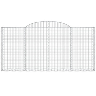 Berkfield Arched Gabion Baskets 8 pcs 300x30x140/160 cm Galvanised Iron