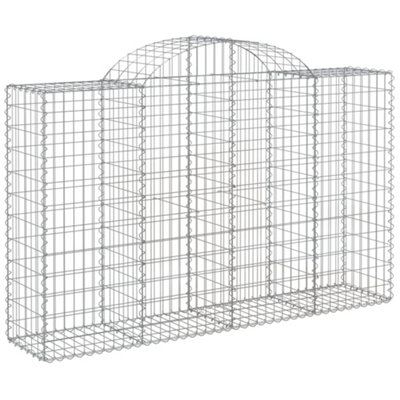 Berkfield Arched Gabion Baskets 9 pcs 200x50x120/140 cm Galvanised Iron