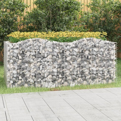 berkfield-arched-gabion-raised-bed-200x100x100-cm-galvanised-iron-diy