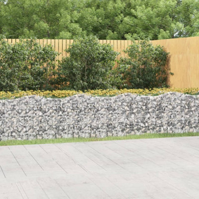 Berkfield Arched Gabion Raised Bed 800x100x100 cm Galvanised Iron