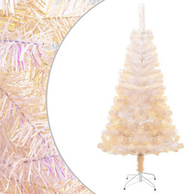 Berkfield Artificial Christmas Tree with Iridescent Tips White 150 cm PVC Price Comparisons | Compare The Build