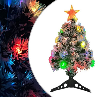Berkfield Artificial Christmas Tree with LED White&Blue 64 cm Fibre Optic Price Comparisons | Compare The Build