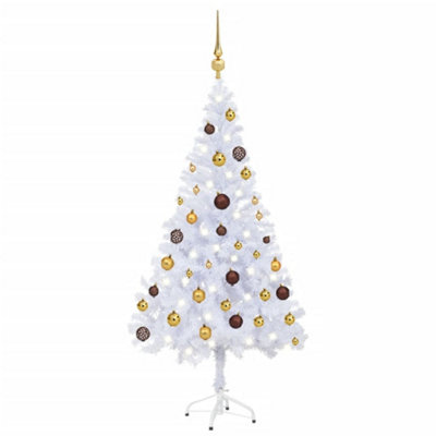 Berkfield Artificial Christmas Tree with LEDs&Ball Set 120cm 230 Branches Price Comparisons | Compare The Build
