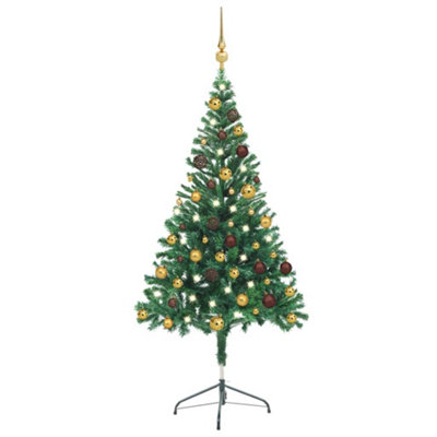 Berkfield Artificial Christmas Tree with LEDs&Ball Set 150cm 380 Branches Price Comparisons | Compare The Build