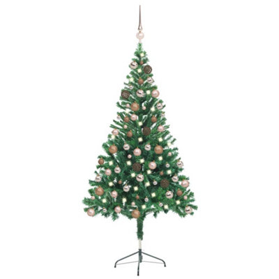 Berkfield Artificial Christmas Tree with LEDs&Ball Set 150cm 380 Branches Price Comparisons | Compare The Build
